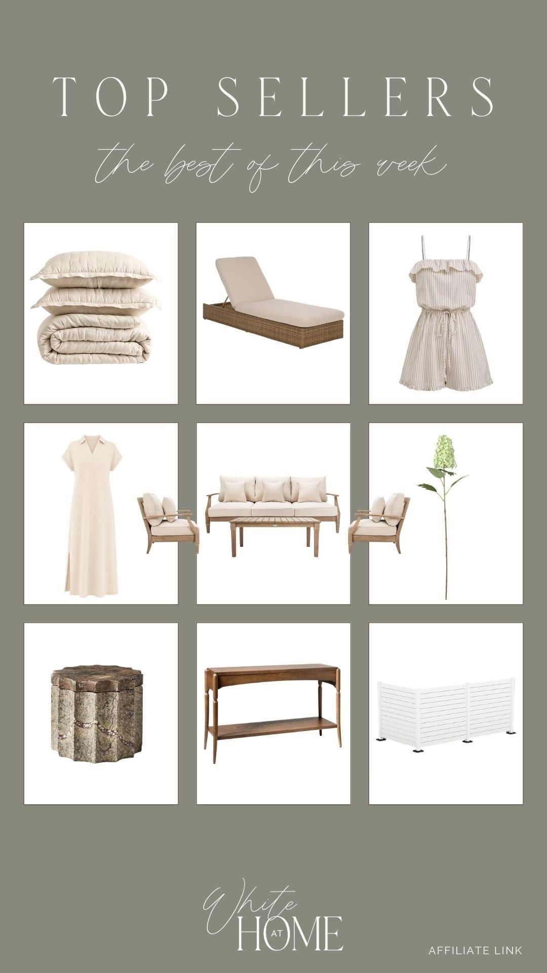 Last week’s top sellers! A blend of affordable fashion, cozy bedding, outdoor furniture, Target new arrivals, and more!

#LTKHome