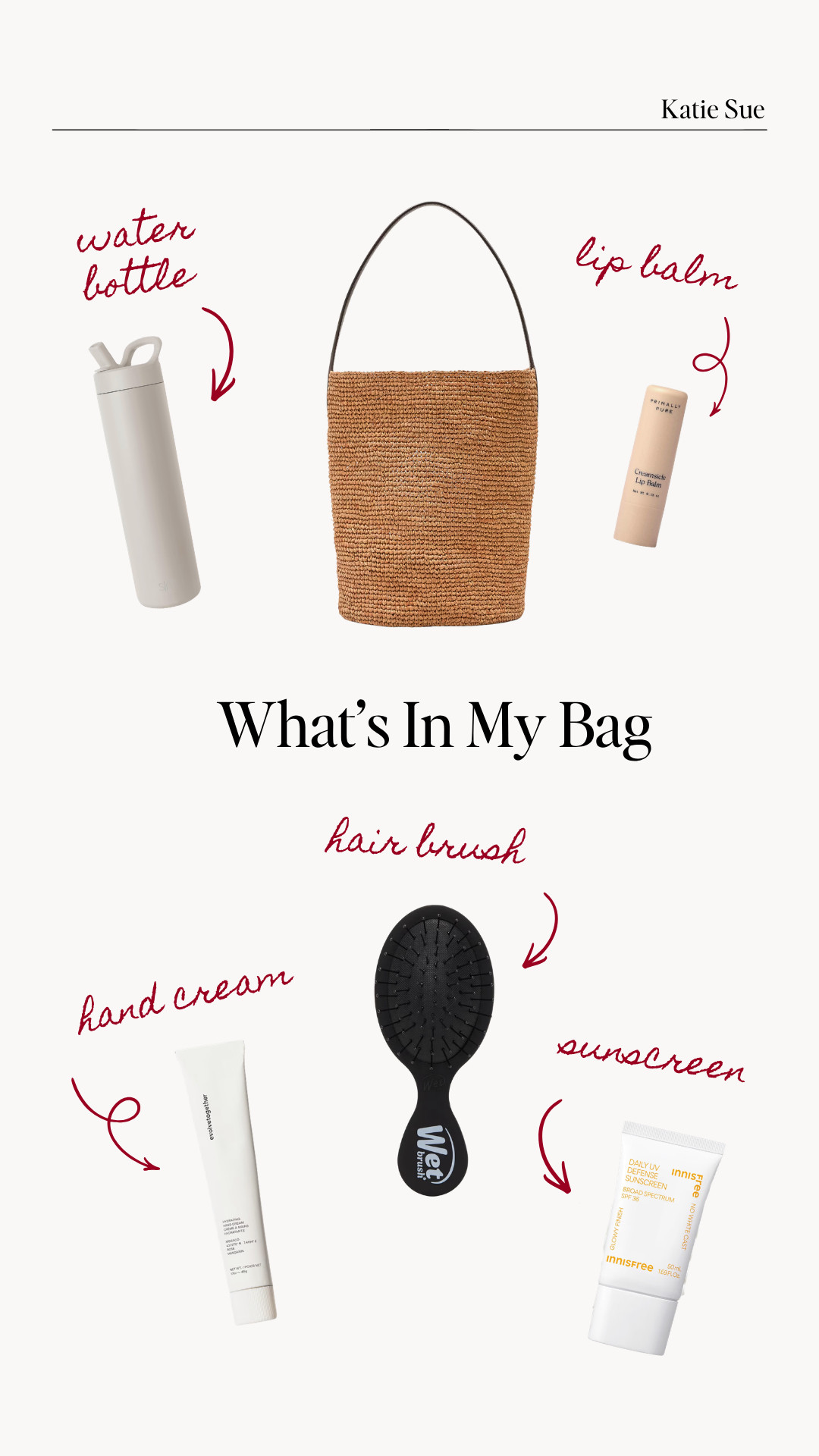 What's in my bag currently! These are some of my go-to products you'll see in my bag all summer long.

#LTKdayinmylife #LTKgrwm #LTKootd
