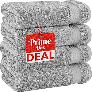 Cotton Paradise Hand Towels for Bathroom, 100% Cotton Turkish 4 Piece Hand Towel Set, Soft Absorb... | Amazon (US)