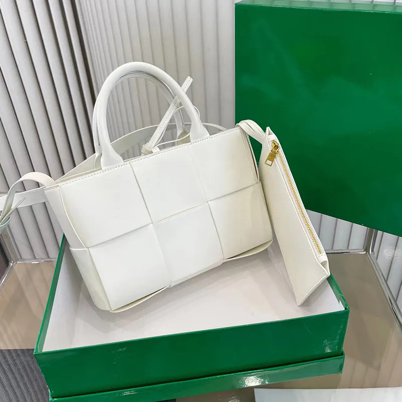 Woven Leather Handbag Solid Color Womens Shoulder Bag Fashion Totes | DHGate