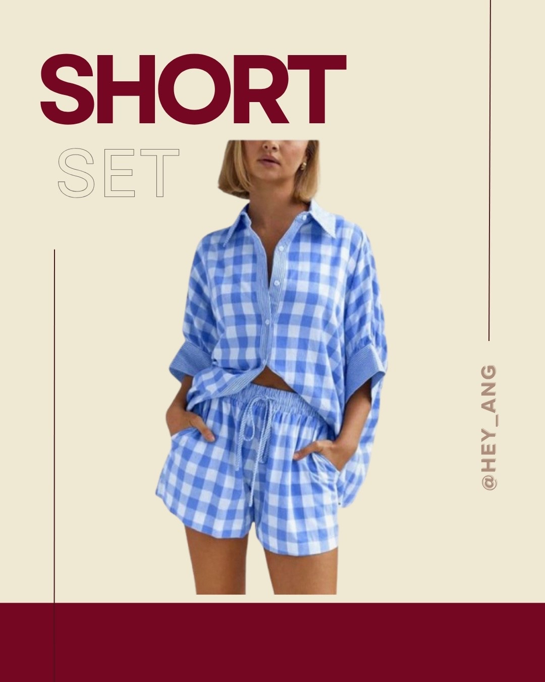 Sets are trending this spring. I love this button down set. The soft blue plaid is a coastal vibe. You can wear a tank underneath , use as a swim cover, or button the top. 

#LTKTravel #LTKTall