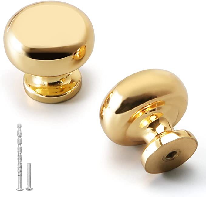 YAGU Modern 10 Pack Kitchen Drawer Knobs Cabinet Pulls Bright Gold Dresser Furniture Hardware for... | Amazon (US)