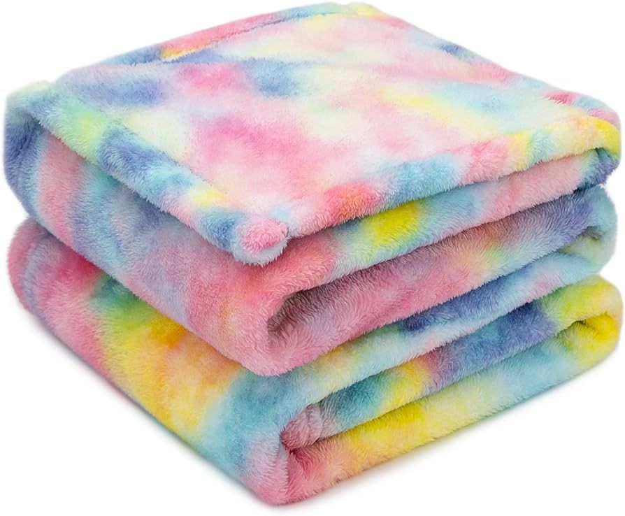 MUGD Soft Blankets Fluffy Soft Fuzzy Throw Blanket Kids Warm Throw Blanket for Bed | Amazon (US)