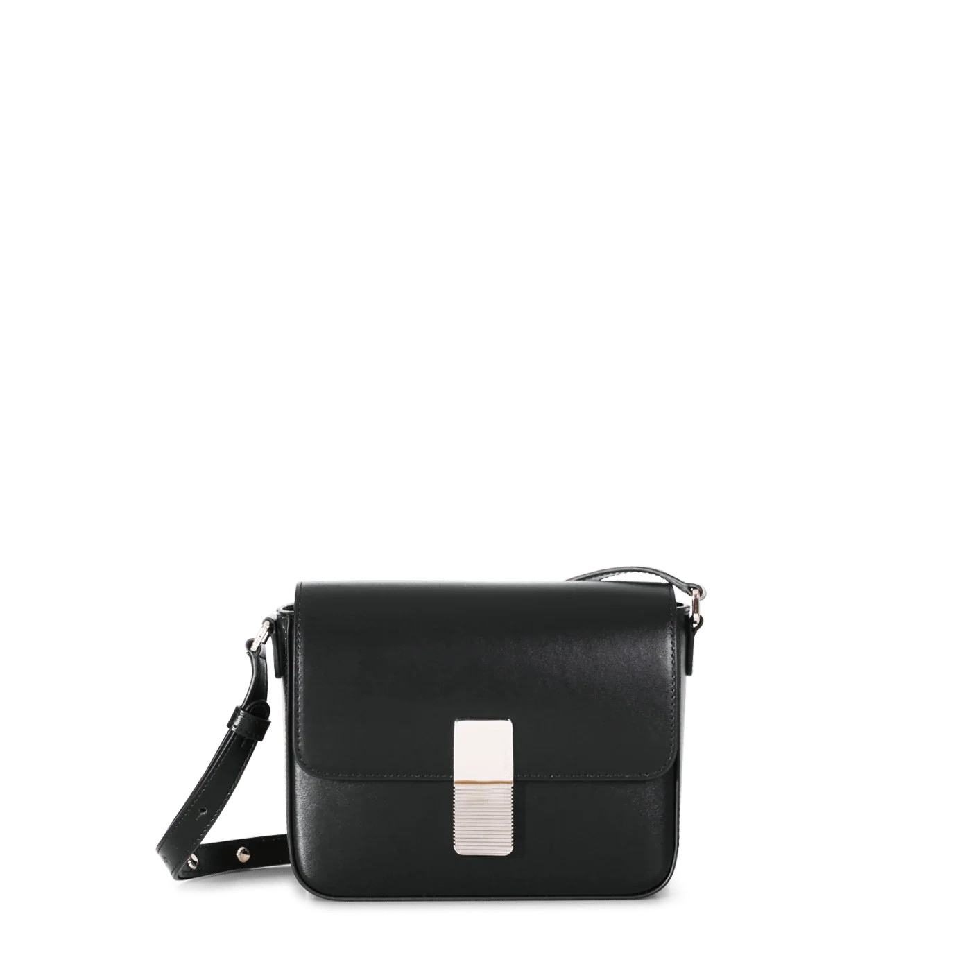 Mini Monceau Silver Edition - Black Box Leather | ATELIERS AUGUSTE