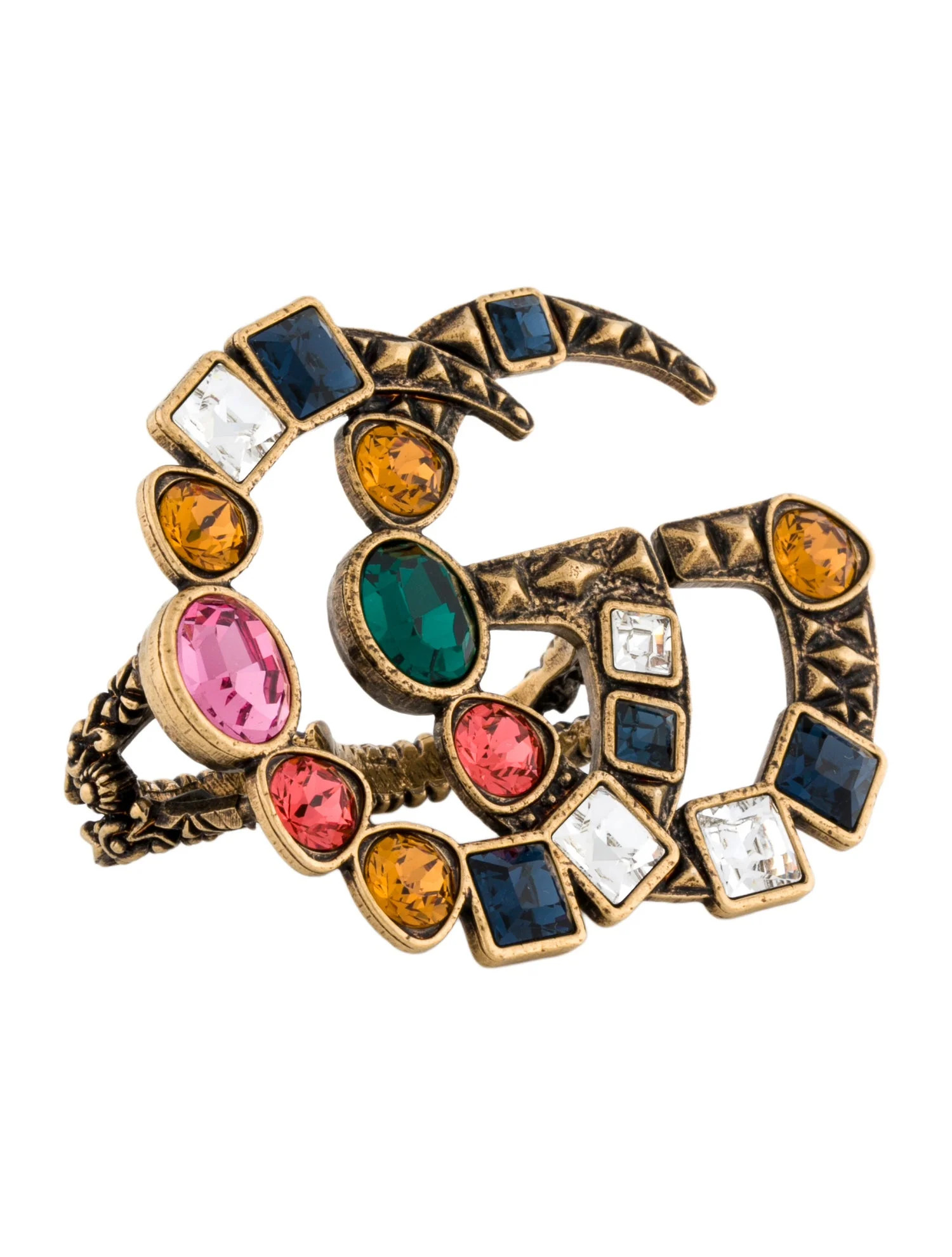 Gucci Crystal Double G Multi-Finger Ring - Cocktail Ring, Rings - GUC1952983 | The RealReal | The RealReal