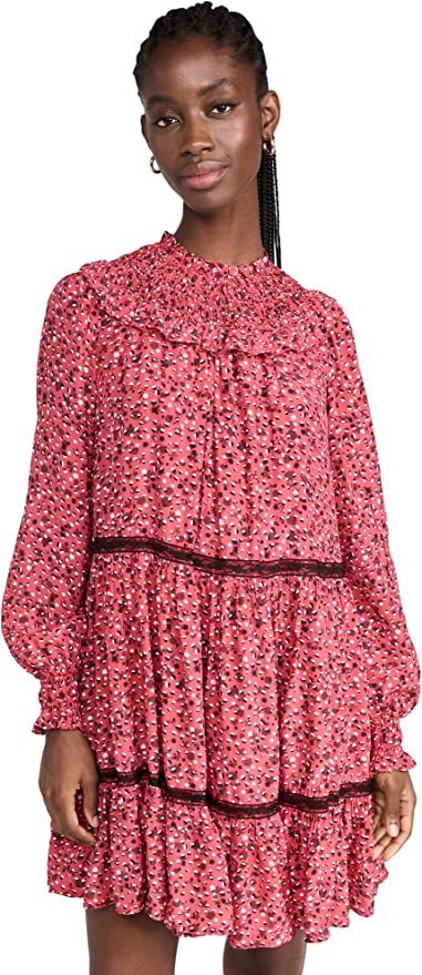 Scotch & Soda Women's Smocked and Tiered Long Sleeved Dress, Space Floral Scarlet, S at Amazon Wo... | Amazon (US)