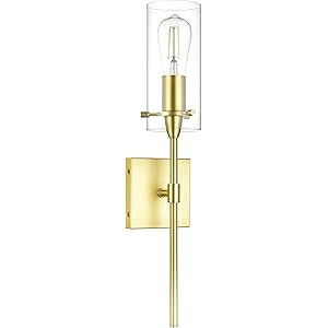 Linea di Liara Effimero Gold Wall Sconce Lighting - Bathroom Light Fixture - Modern Indoor Interior  | Amazon (US)
