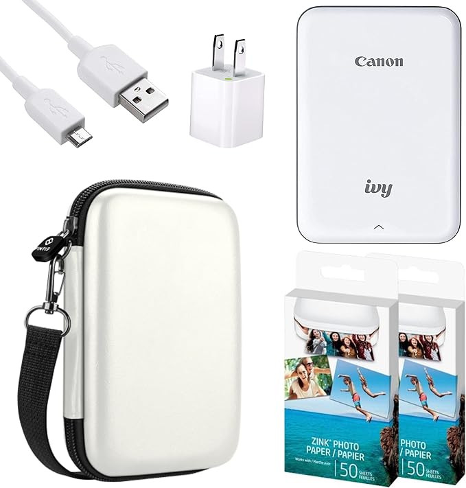 Canon Ivy Mobile Instant Mini Photo Pocket Printer Bluetooth, Portable, Slate Gray, Includes 2x3... | Amazon (US)