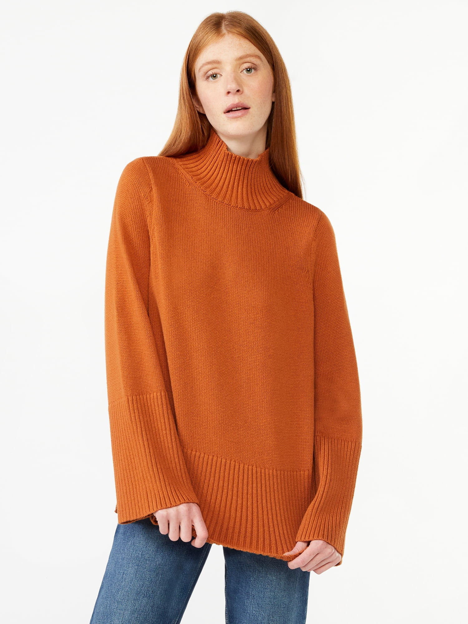 Free Assembly Women's Rib Turtleneck Sweater - Walmart.com | Walmart (US)