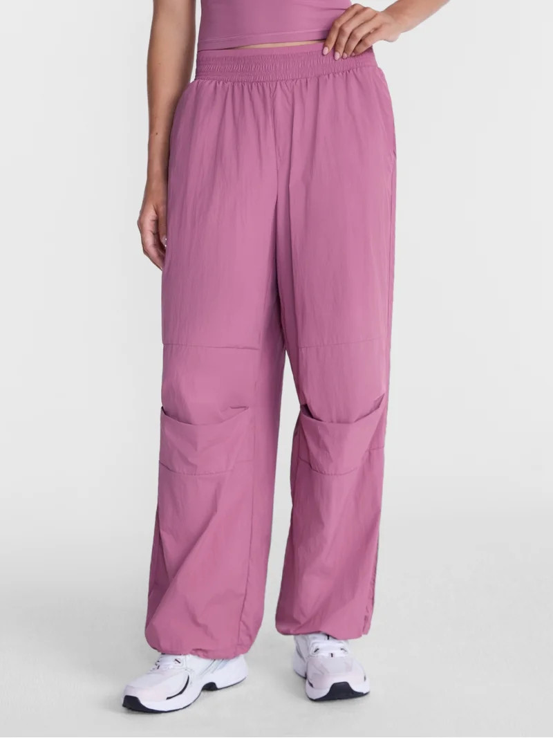 Avia Women's and Women's Plus Crinkle Pants with Pleated Knees, 27" Inseam, Sizes XS-4X | Walmart (US)