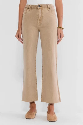 Meg Tan Wide Leg Jeans by KUT | Avara
