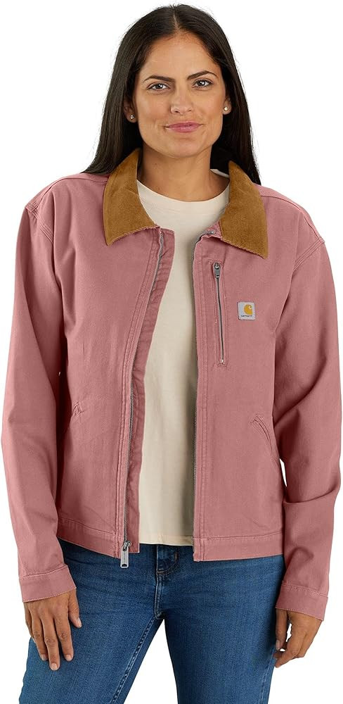 Carhartt Women's Rugged Flex Loose Fit Canvas Detroit Jacket | Amazon (US)