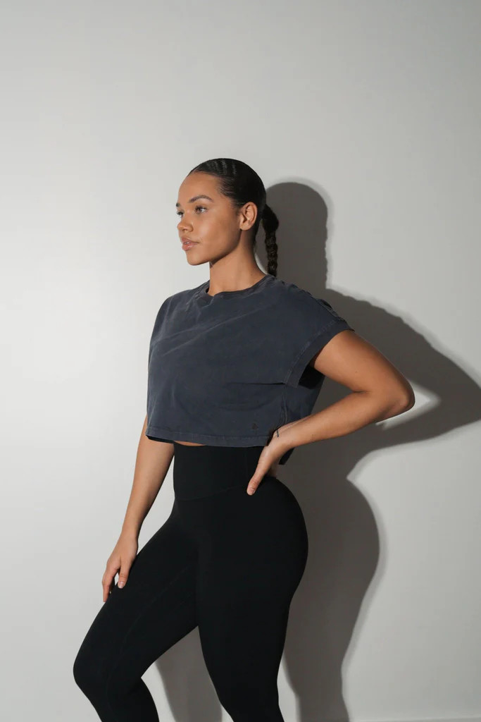 Vitality Retro® Boxy Tee - Iron Washed | Vitality