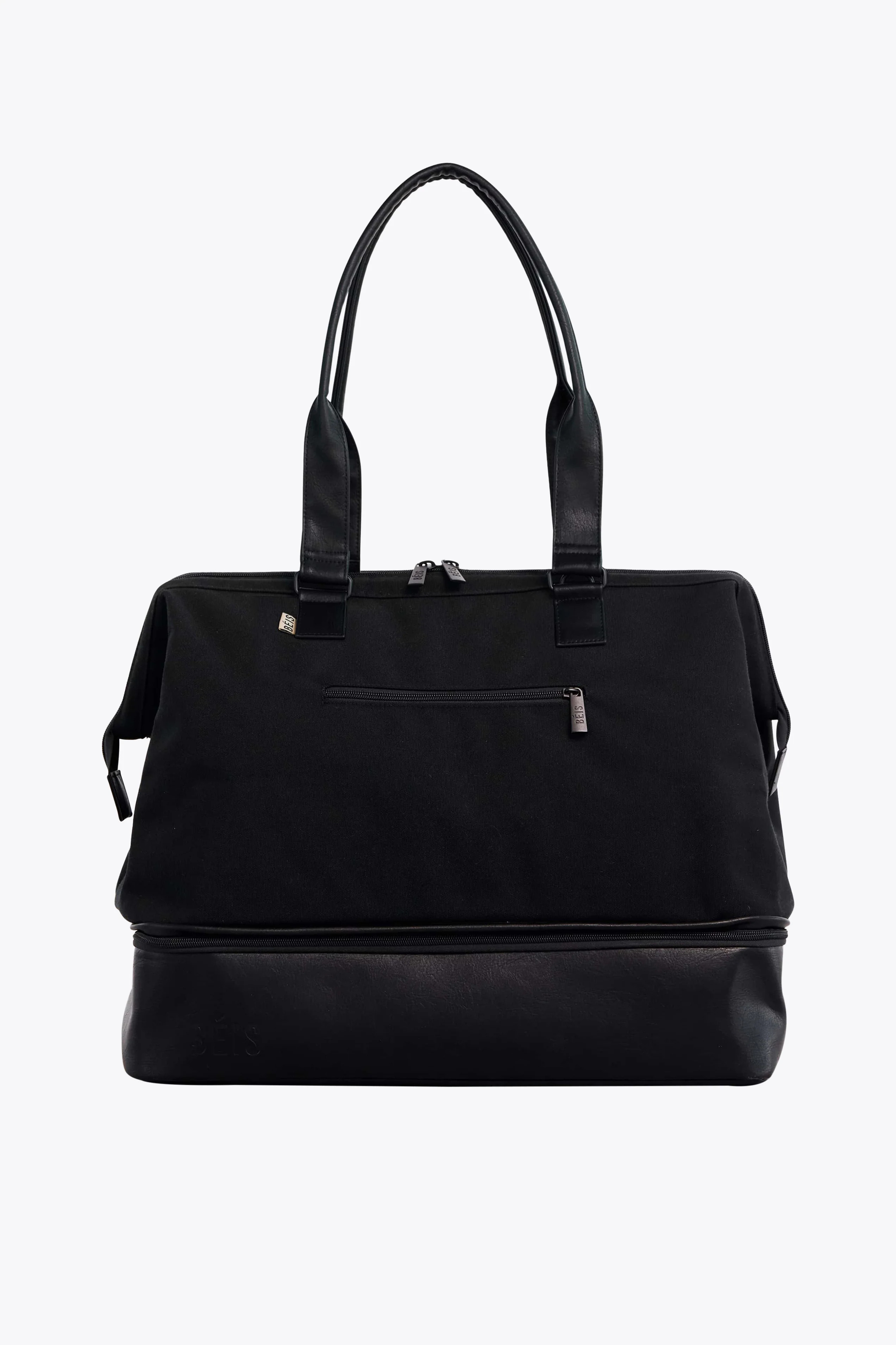 BÉIS 'The Convertible Weekender' in Black - Small Weekend Bag & Overnight Bag | BÉIS Travel