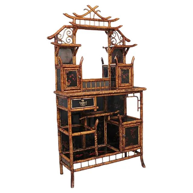 19th Century Bamboo Cabinet | Chairish