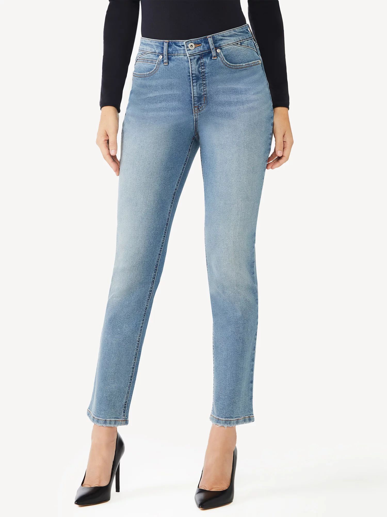 Sofia Jeans by Sofia Vergara Women's Adora Curvy Girlfriend Jeans - Walmart.com | Walmart (US)