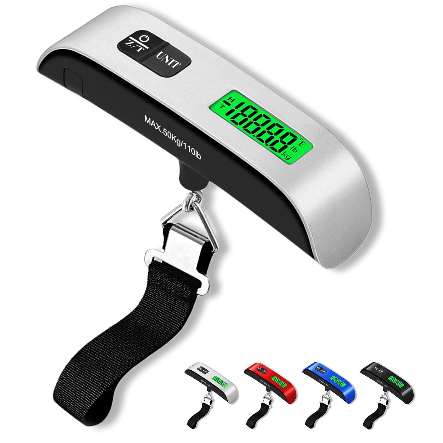 Luggage Scale, 110lb/50kg Portable Luggage Weight Scale, Silver | Amazon (US)