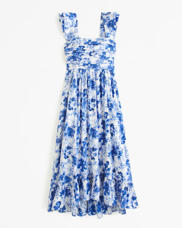 Women's Emerson Ruffle Strap Maxi Dress | Women's Clearance | Abercrombie.com | Abercrombie & Fitch (US)