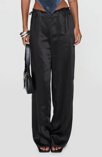 Princess Polly Thrill Of It All Satin Drawstring Pants | Nordstrom | Nordstrom
