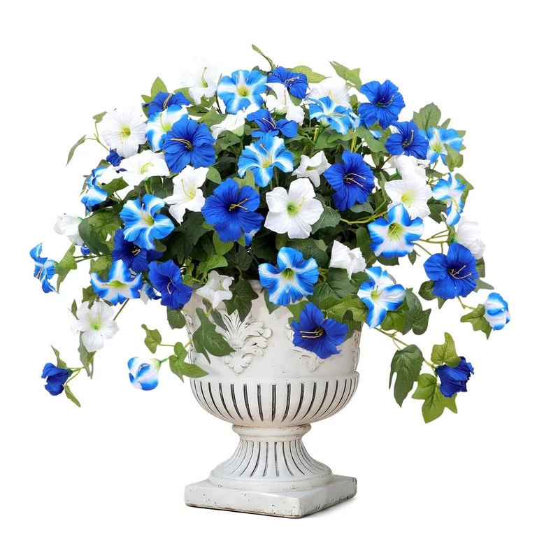 HKKDKTA Artificial Flowers for Outdoors,2pcs Artificial Petunias Silk Flower UV Resistant for Gar... | Walmart (US)