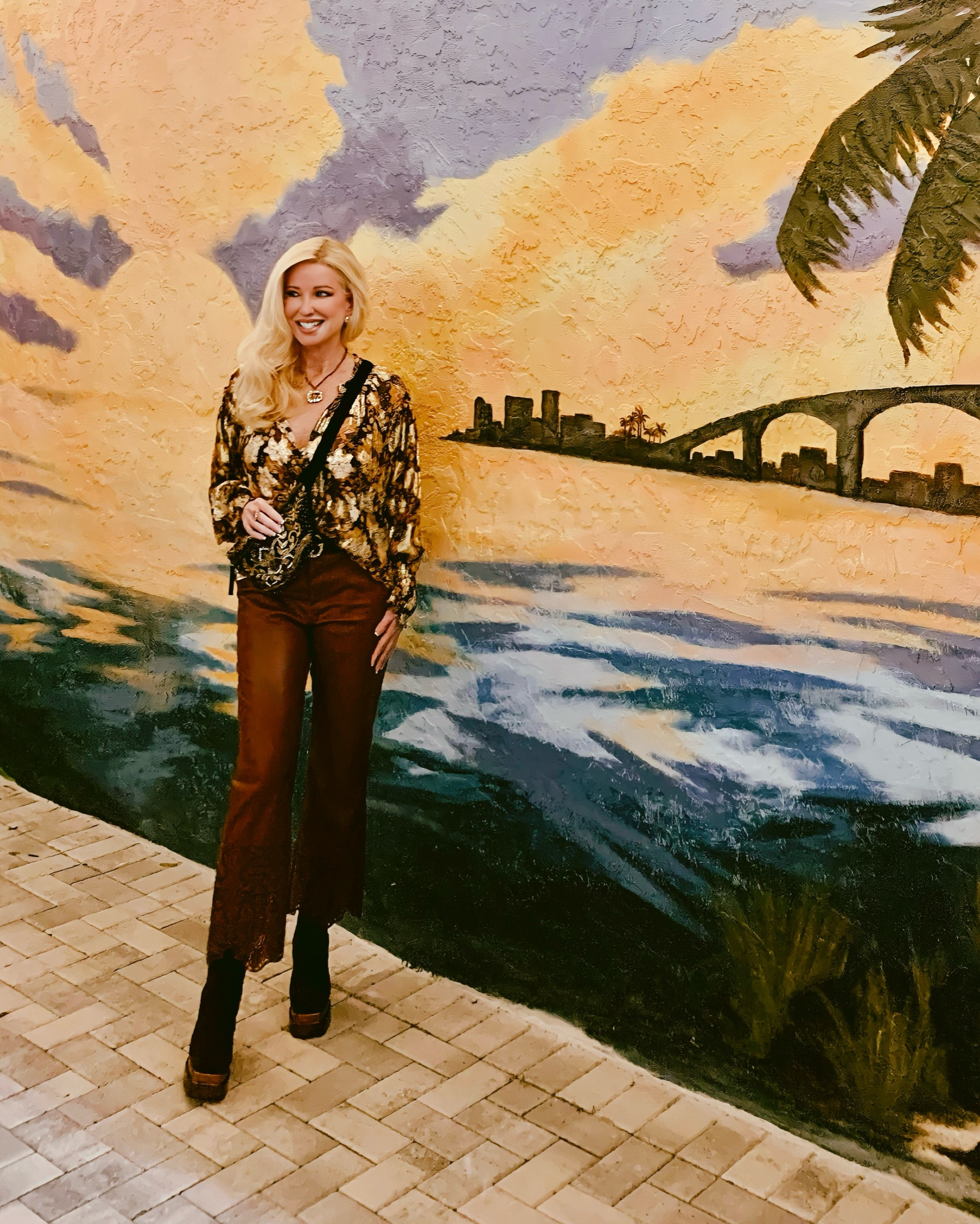 Elevated winter casual outfit! Platform boots, faux leather pants, blouse is on sale!

#LTKitbag #LTKshoecrush #LTKSeasonal