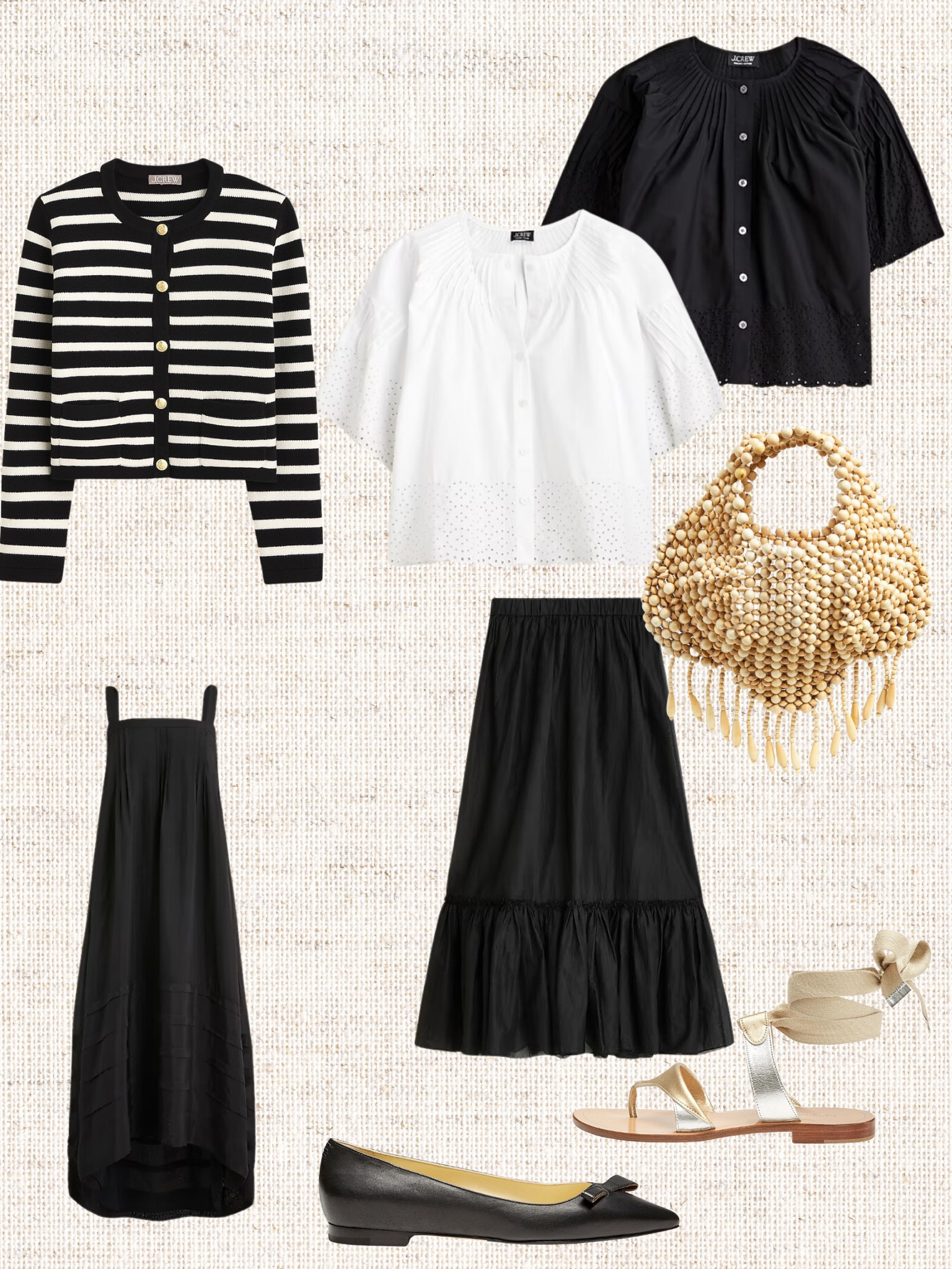 Classic black and white style with some fun neutral accessories 

#LTKSaleAlert #LTKSeasonal #LTKStyleTip