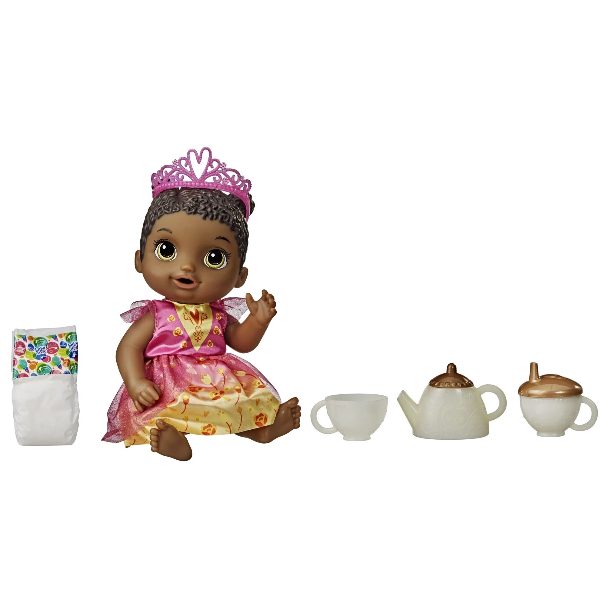 Baby Alive Tea ‘n Sparkles Baby Doll with Black Hair, Includes Color-Changing Tea Set - Walmart... | Walmart (US)