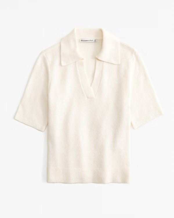 Notch-Neck Sweater Tee | Abercrombie & Fitch (US)