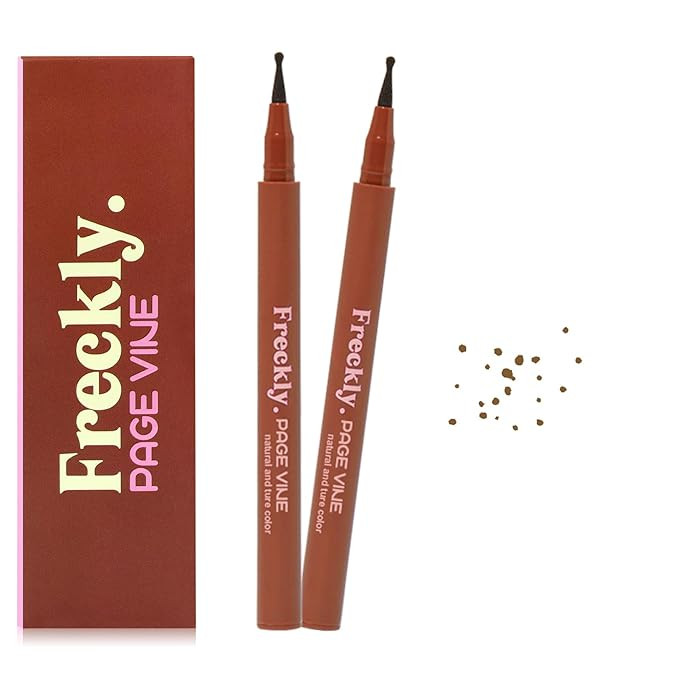 Freckle Pen,2 PCS Faux Freckle Stamp Waterproof,Fake Face Freckles Stain Makeup Long Lasting Quic... | Amazon (US)