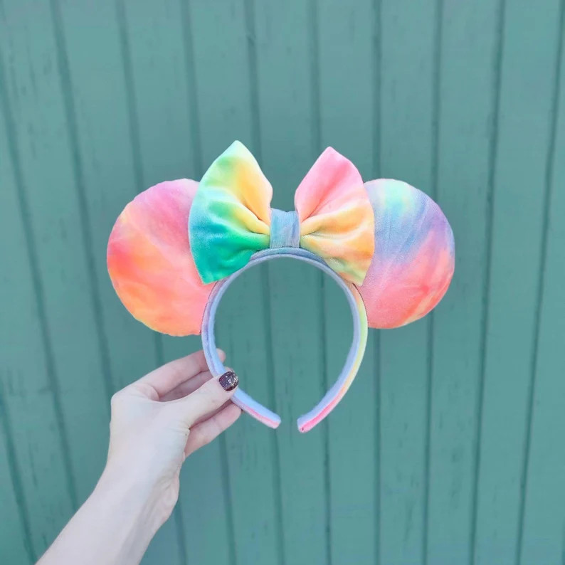 Pastel Tie Dye Mouse Ears Tie Dye Velvet Mouse Ears | Etsy | Etsy (US)