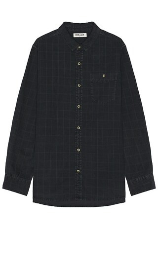 Men At Work Tile Cord Shirt in Black | Revolve Clothing (Global)