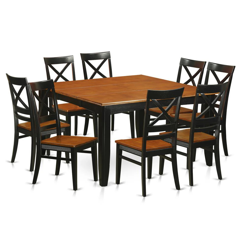 9 PC Dining room set-Dining Table with 8 Wooden Dining Chairs | Shop Simon