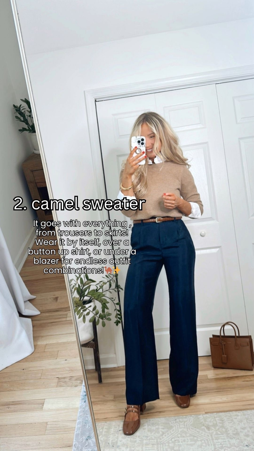 Capsule work wardrobe

Camel sweater crew neck 

#LTKWorkwear