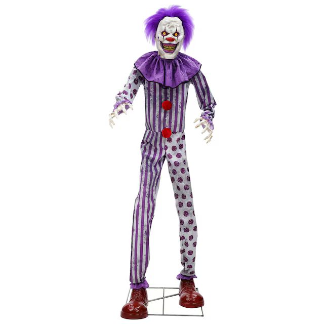 Haunted Living 8.6-ft Lighted Animatronic Stitches the Clown | Lowe's