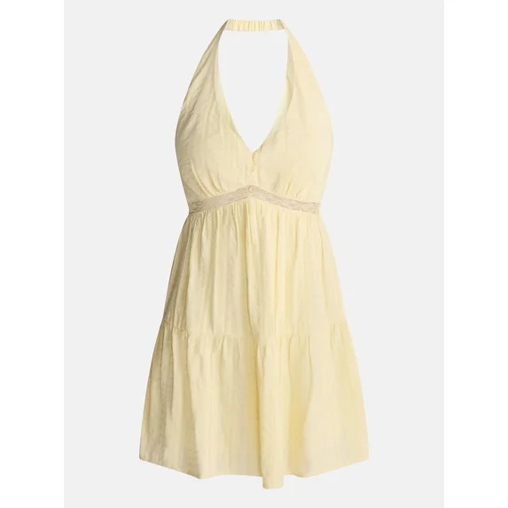 No Boundaries Halter Mini Dress, Women's XXS - XXL | Walmart (US)