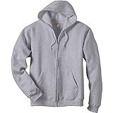 Hanes Men's Hoodie, EcoSmart Fleece Zip-Front Hooded Sweatshirt, Cotton-Blend Fleece Hooded Sweat... | Amazon (US)