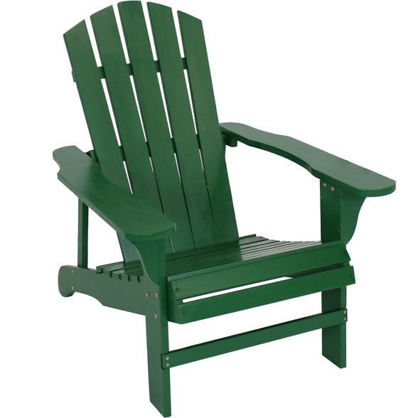 Sunnydaze Outdoor Coastal Bliss Painted Natural Fir Wood Lounge Backyard Patio Adirondack Chair -... | Target