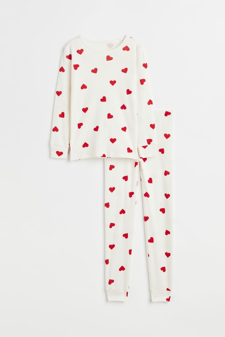 Printed Cotton Jersey Pajamas | H&M (US + CA)