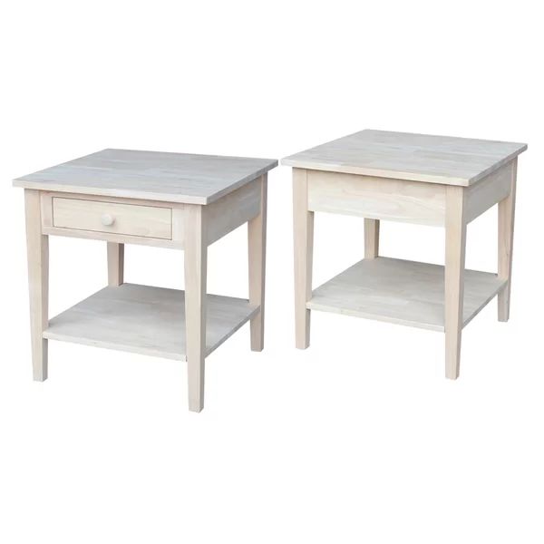 Tillar 25'' Tall Solid Wood End Table with Storage | Wayfair North America