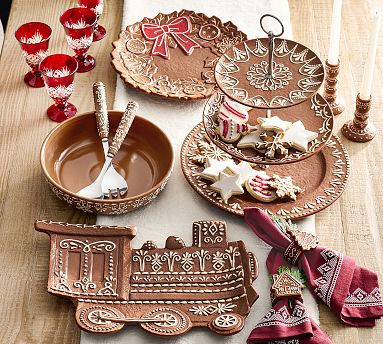 Mr. Spice Gingerbread Stoneware Serving Platter | Pottery Barn (US)