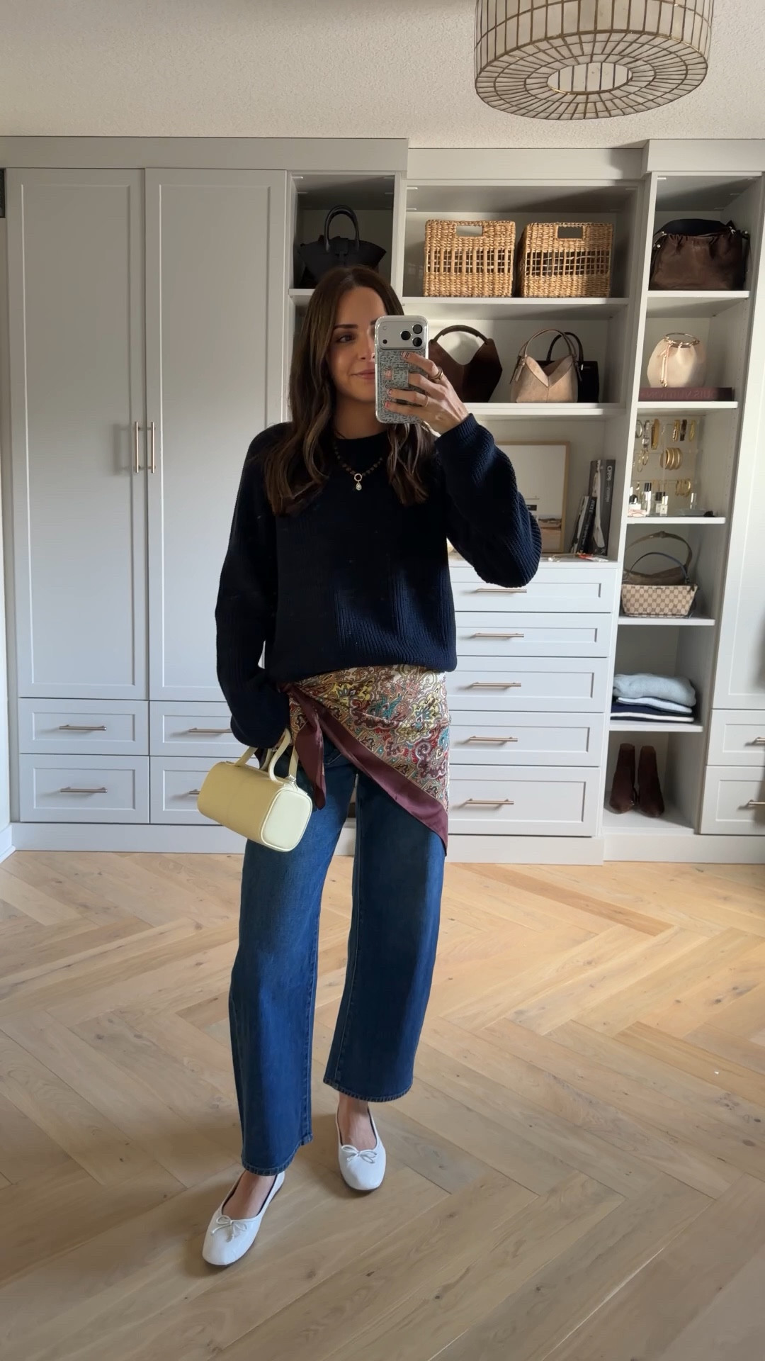 Sweater: true to size, size S 
Jeans: tts (26)
White ballet flats: tts 

#LTKSeasonal #LTKgrwm #LTKootd