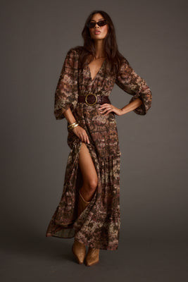 Raindance Floral Long Sleeved Maxi Dress XL | 12th Tribe