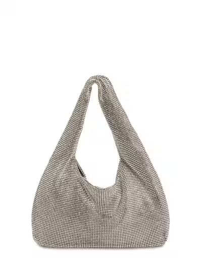 Kara - Mini crystal mesh bag - Silver | Luisaviaroma | Luisaviaroma
