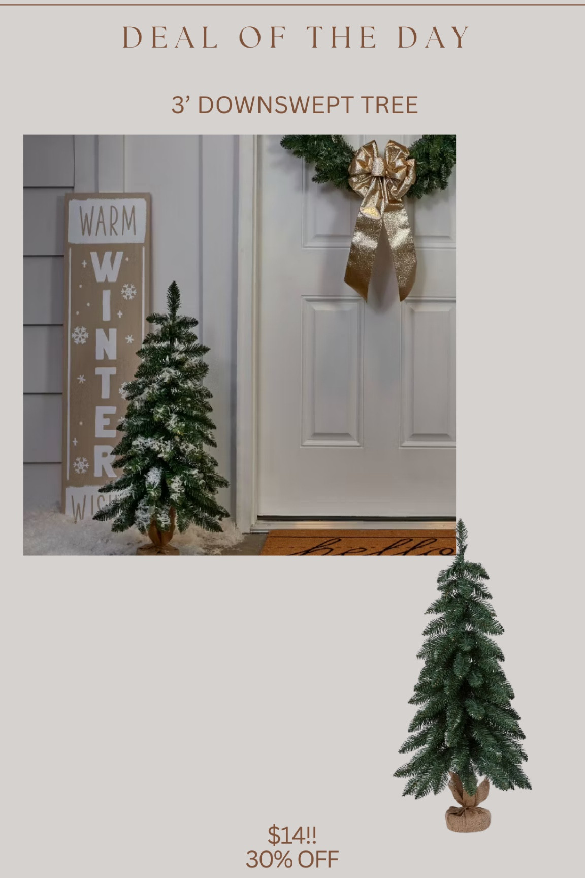 Last minute budget friendly target Christmas decor sale!!! Only $14 for this 3’ downswept tree. Gorgeous as porch decor, next to fireplace, by entryway table, etc. 

Also linking my favorite flocking space if you want to spruce it up a bit! 

#LTKHome #LTKSaleAlert #LTKHoliday