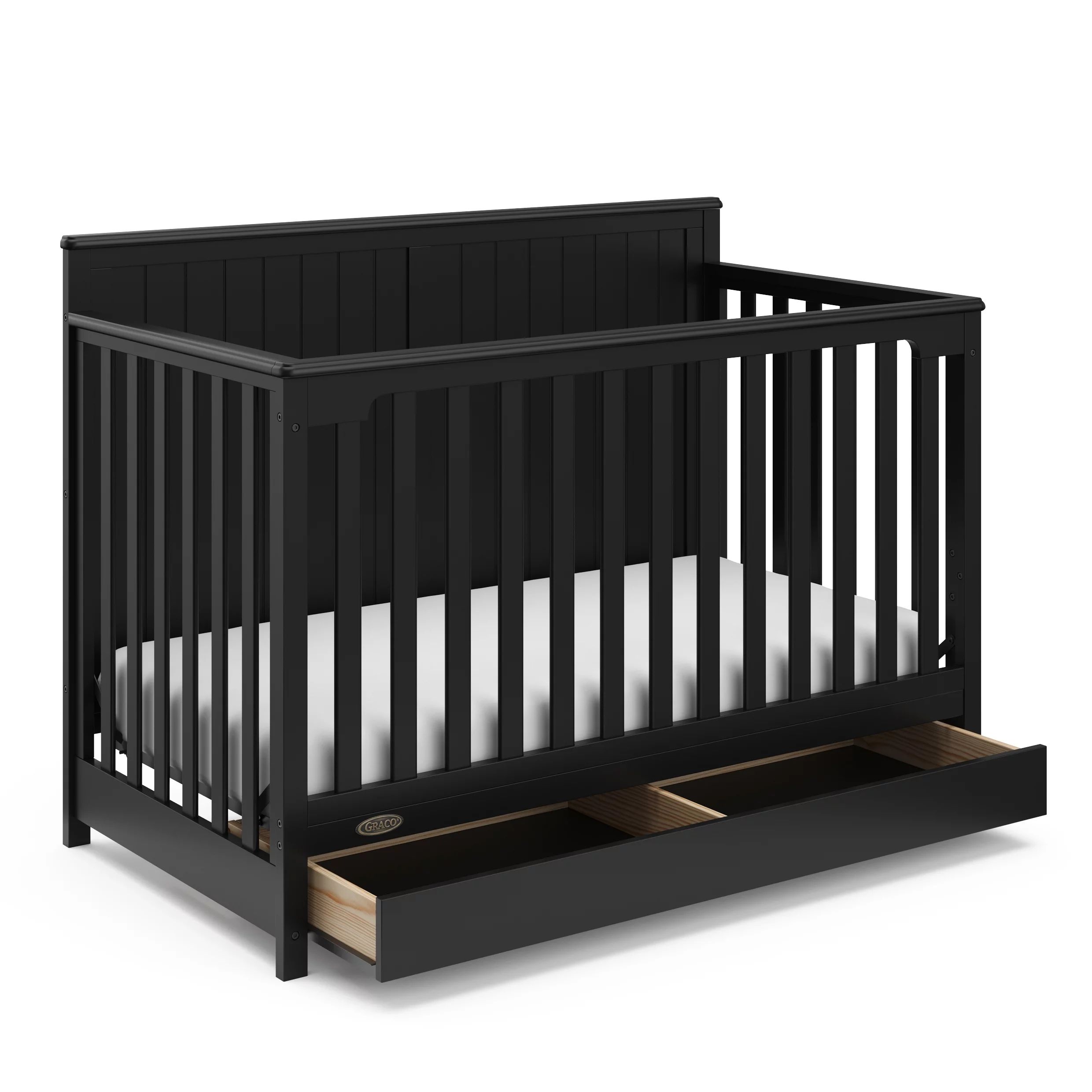Graco Hadley 5-in-1 Convertible Baby Crib with Drawer, Black | Walmart (US)