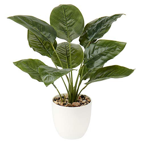 Briful Fake Fern Plants 18'' Fake Potted Plant Artificial Floor Plants with White Pot for Home Office Indoor Decoration Faux Fern Tropical Plants | Amazon (US)
