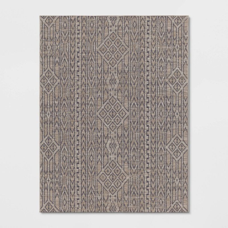 Outlined Geo Pattern Outdoor Rug Neutral - Threshold™ | Target