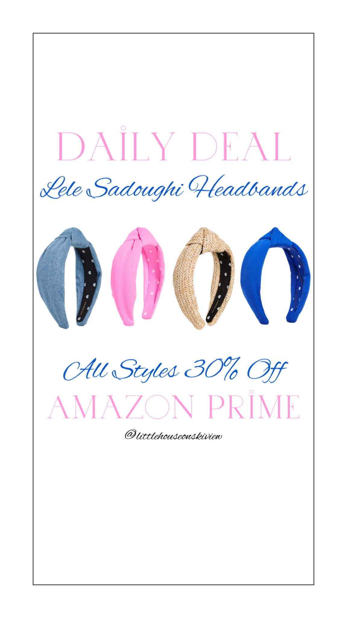 30% Off Lele Sadoughi headbands, Amazon Prime 🩷

#LTKSaleAlert #LTKStyleTip #LTKSeasonal