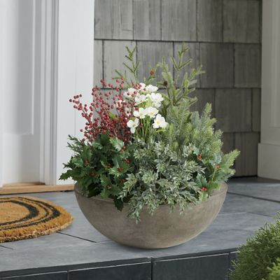 Winter Garden Mix Low Wide Urn Filler | Grandin Road | Grandin Road