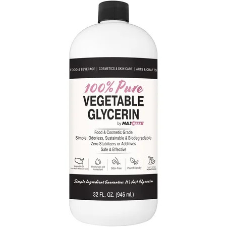 Pure Vegetable Glycerin - YPF5 32 fl oz - Natural Food Grade for Cosmetics Skin Hair Crafts Cooking and More - from USA Seed Oils | Walmart (US)